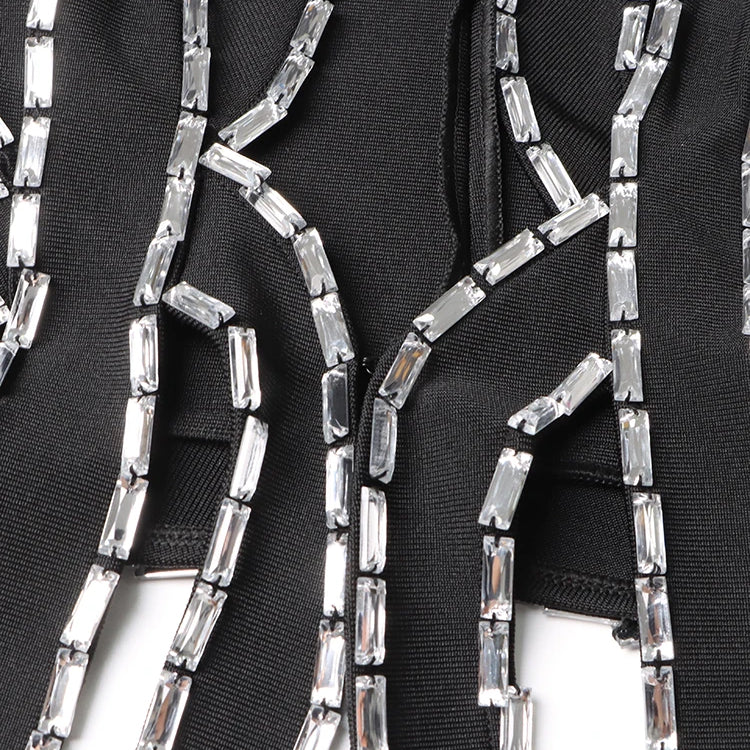 TWOTWINSTYLE Hollow Out Two Piece Sets For Women V Neck Long Sleeve Tops High Waist A Line Skirt Summer Set Female Fashion New