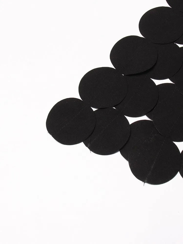 TWOTWINSTYLE Solid Minimalist Skirts For Women High Waist Patchwork Dot A Line Skirt  Elegant Temperament Skirt Female Fashion