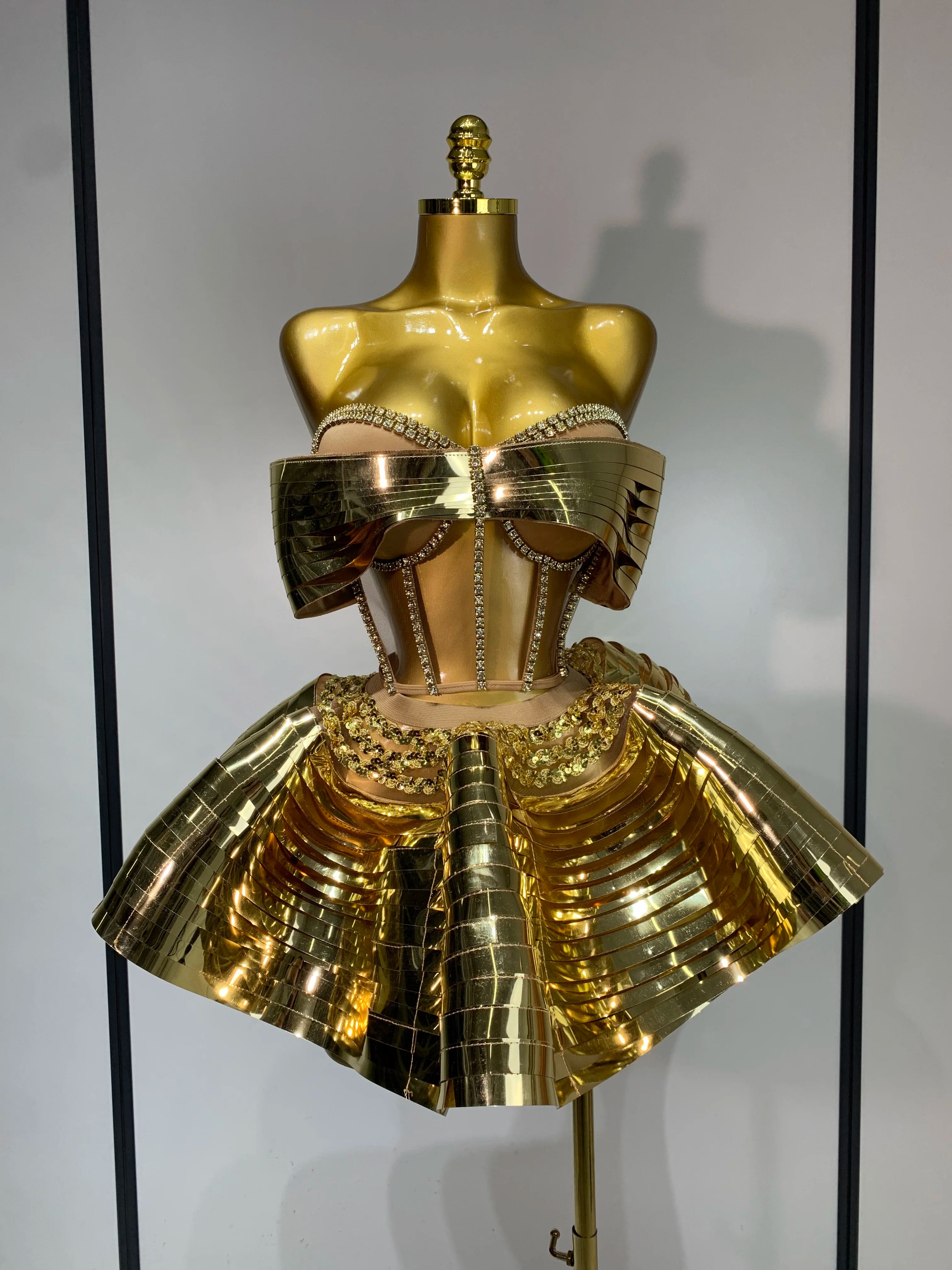 Women Stage Performance Costume Two Piece Set Silver Sequins Rhinestone Fancy Outfit Sexy Backless Shiny Birthday Party Dresses