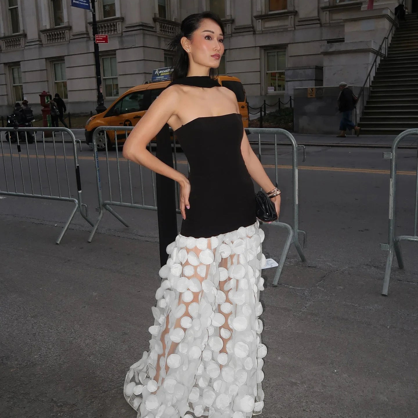 Black White Beige Women Sexy Strapless Off the Shoulder Mesh Long Dress High Street Celebrate Evening Party Birthday Outfit