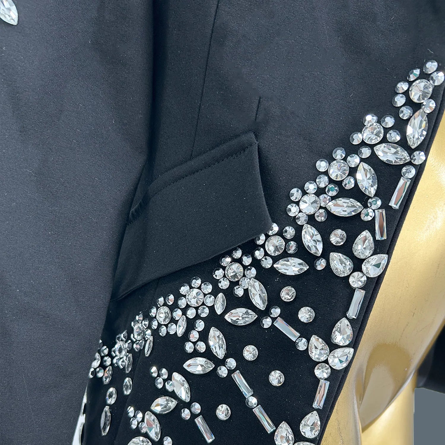 Trendy High-end Mini Dress with Jacket Sparkly Rhinestone Dress Birthday Party Cocktail Set Nightclub Prom Strap Dress Tengchong