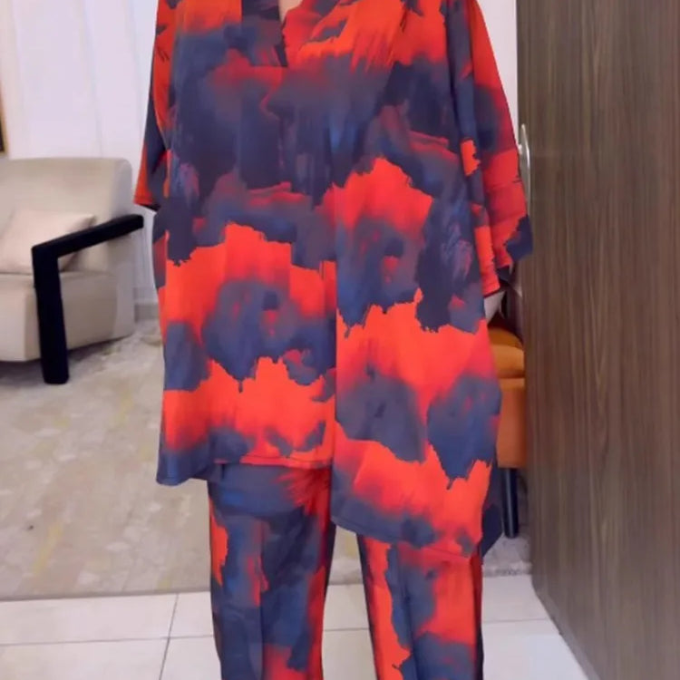 2 Piece Women Sets 2025 New Arrival Plus Size Spring Autumn Matching Sets Top And Pants Suits Outfits Oversized Clothing