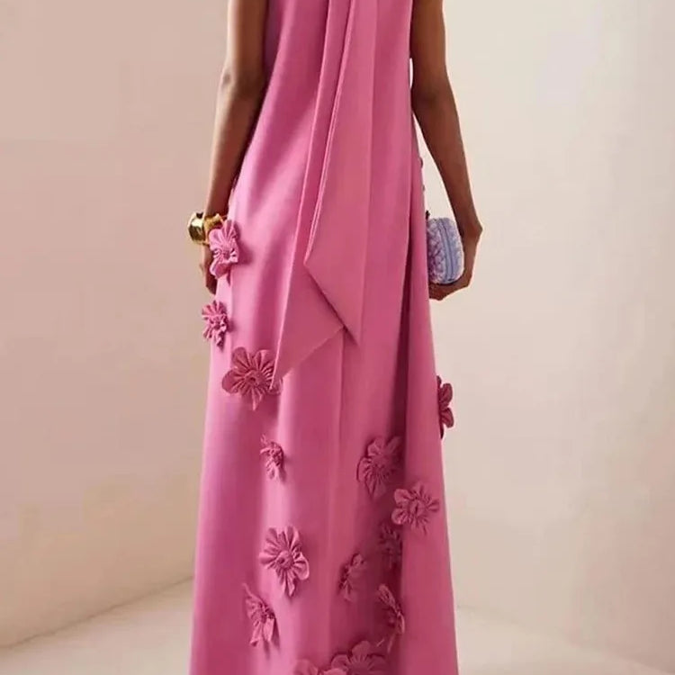 TWOTWINSTYLE Patchwork Lace Up A Line Dress For Women Stand Collar Sleeveless High Waist Spliced Appliques Slim Dresses Female