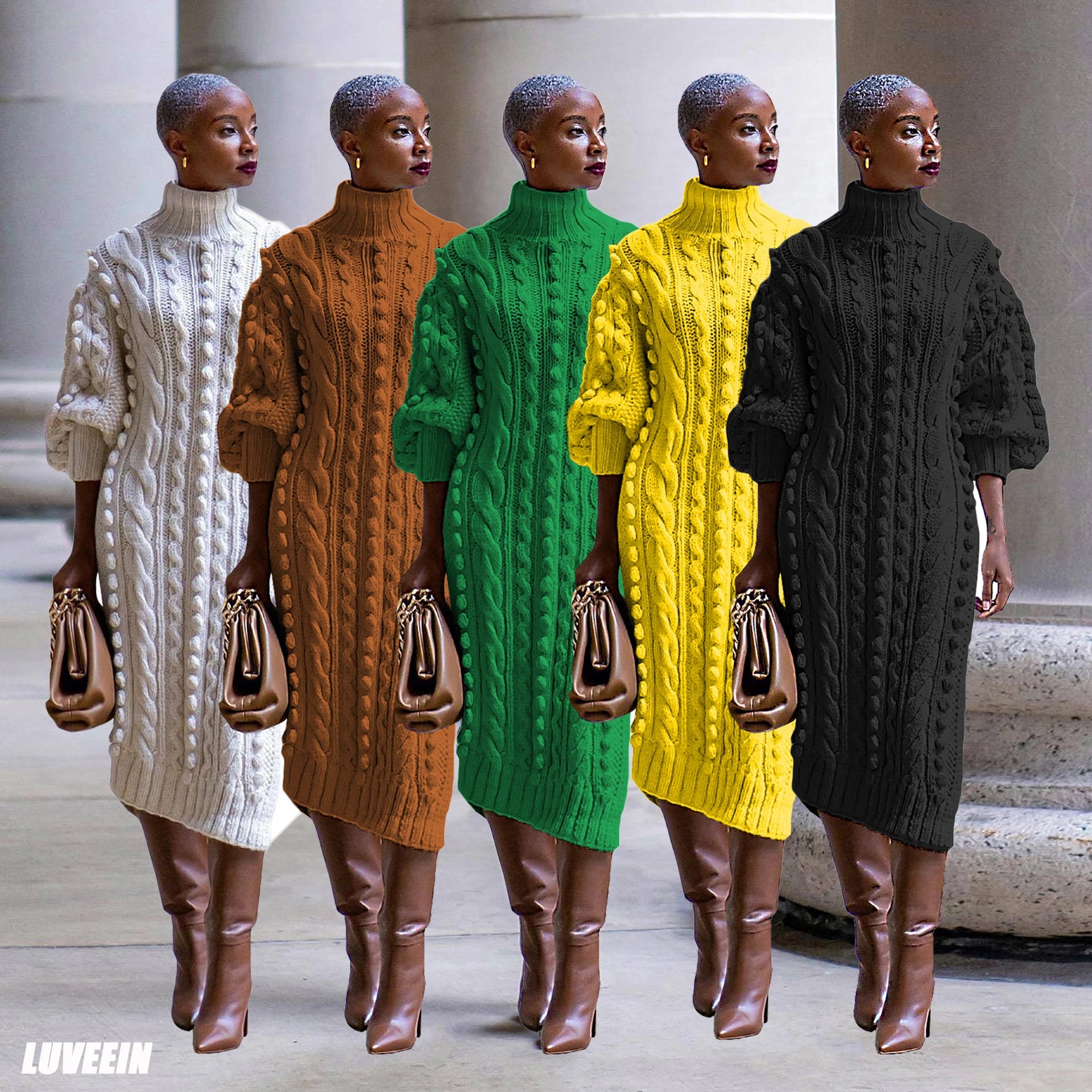 Knitted Long Dress Elegant Winter Sweater Dresses Winter Fall Women Luxury Bodycon Club Party Lady Maxi Sexy Long Dress