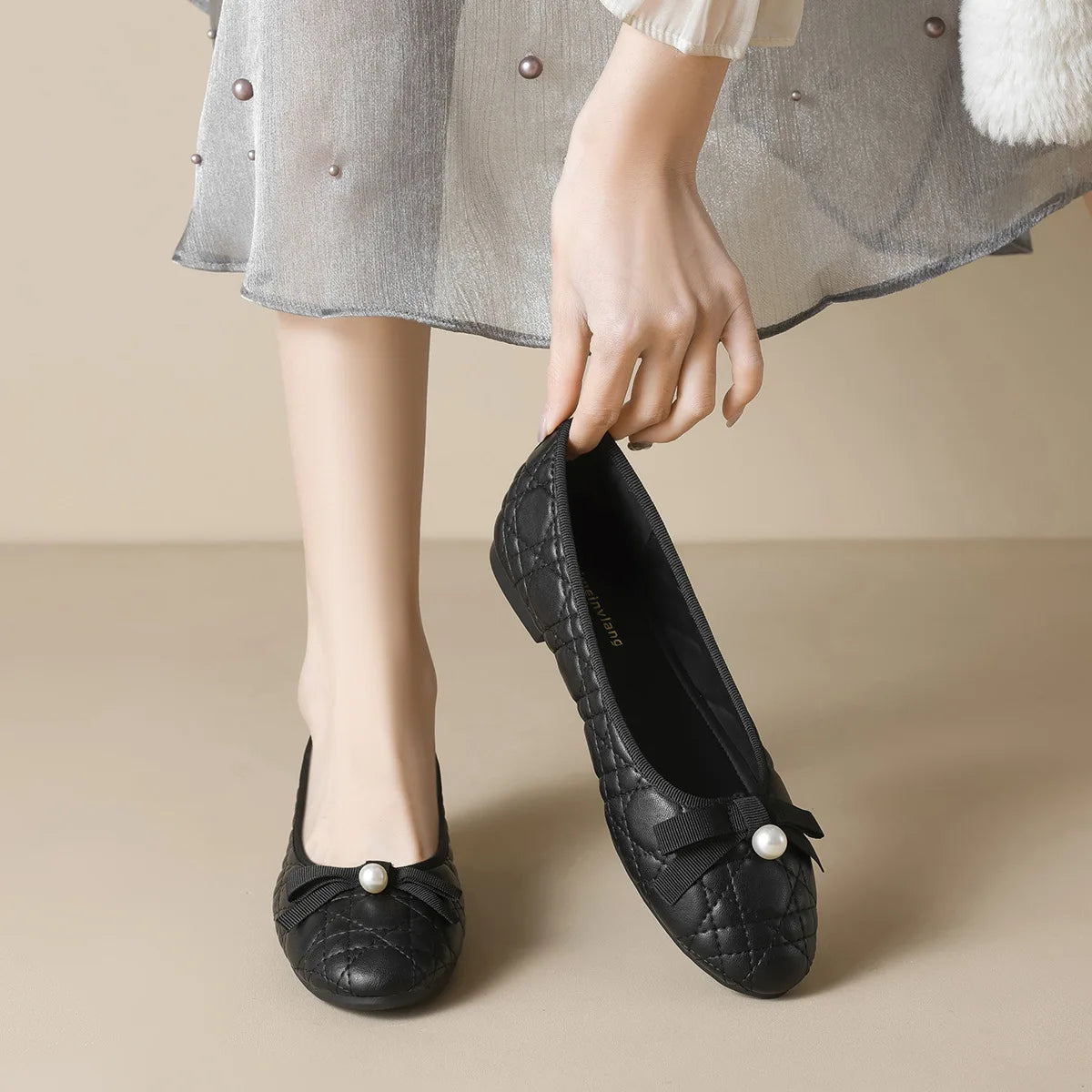 spring women's outdoor shoes Round toe design Black Mary Jane shoes Ladies casual flat shoes Work shoes Boat shoes 41-43