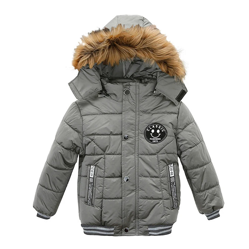 Winter Boys Jacket For Children Coats Kids Warm Hooded Outwear Thick Fleece Coat For Baby Boy Clothes Costume 2 3 4 5 6 Y