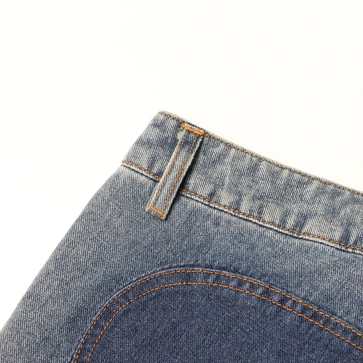 Spring Hollow Out Jeans For Women High Waist Patchwork Zipper Casual Wide Leg Pants Female Fashion Clothing New