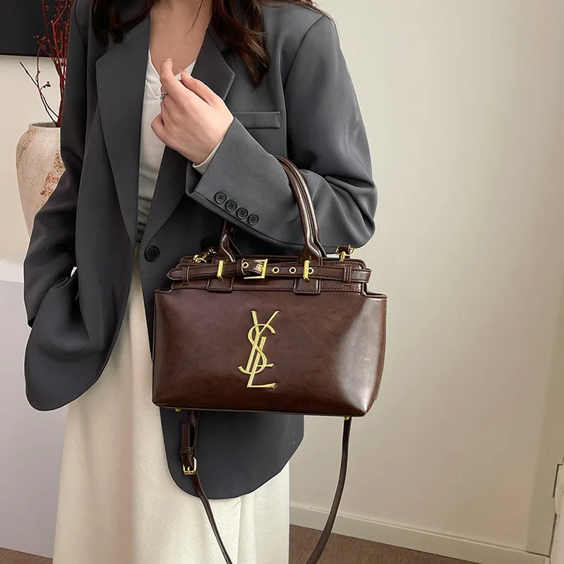 Premium Texture Handheld Women's Bag 2025 New Large-capacity Shoulder Bag Temperament Commuter Messenger Bag Versatile Tote Bag