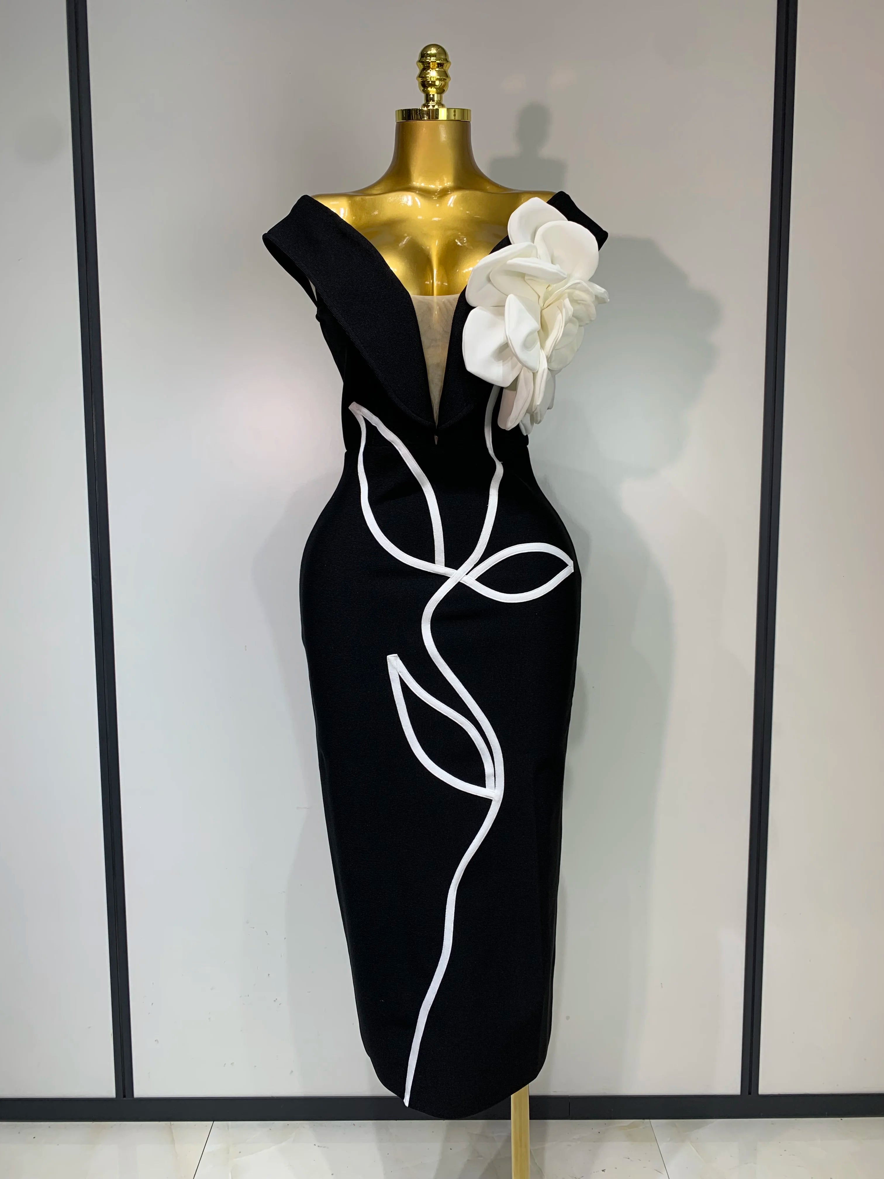 Sexy Off Shoulder Backless Bodycon Bandage Dress Celebrity Elegant Evening Party Bithday Celebrate Outfit Wedding Guest Gown