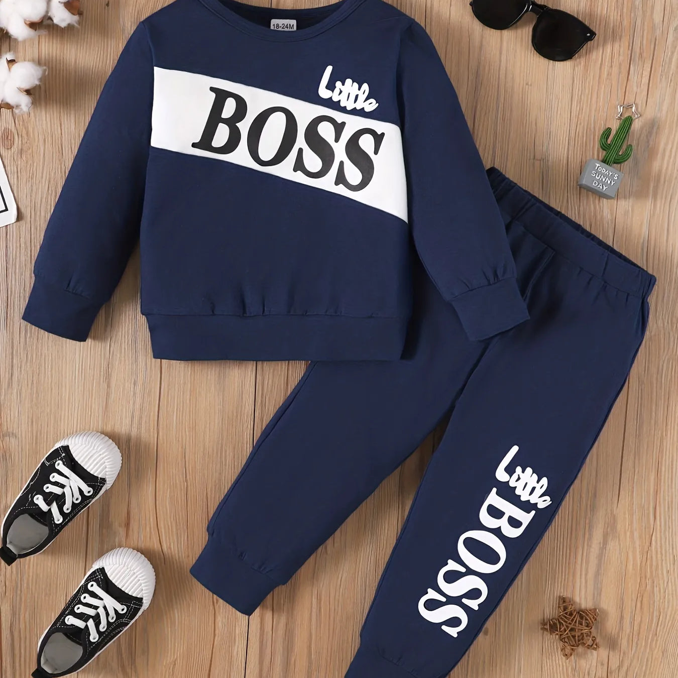 Kids Boy 1-6 Years Fashion Cool Boy Clothing Set Long Sleeves Letter Printed Top Pants Spring Autumn Little Boy Sporty Outfit