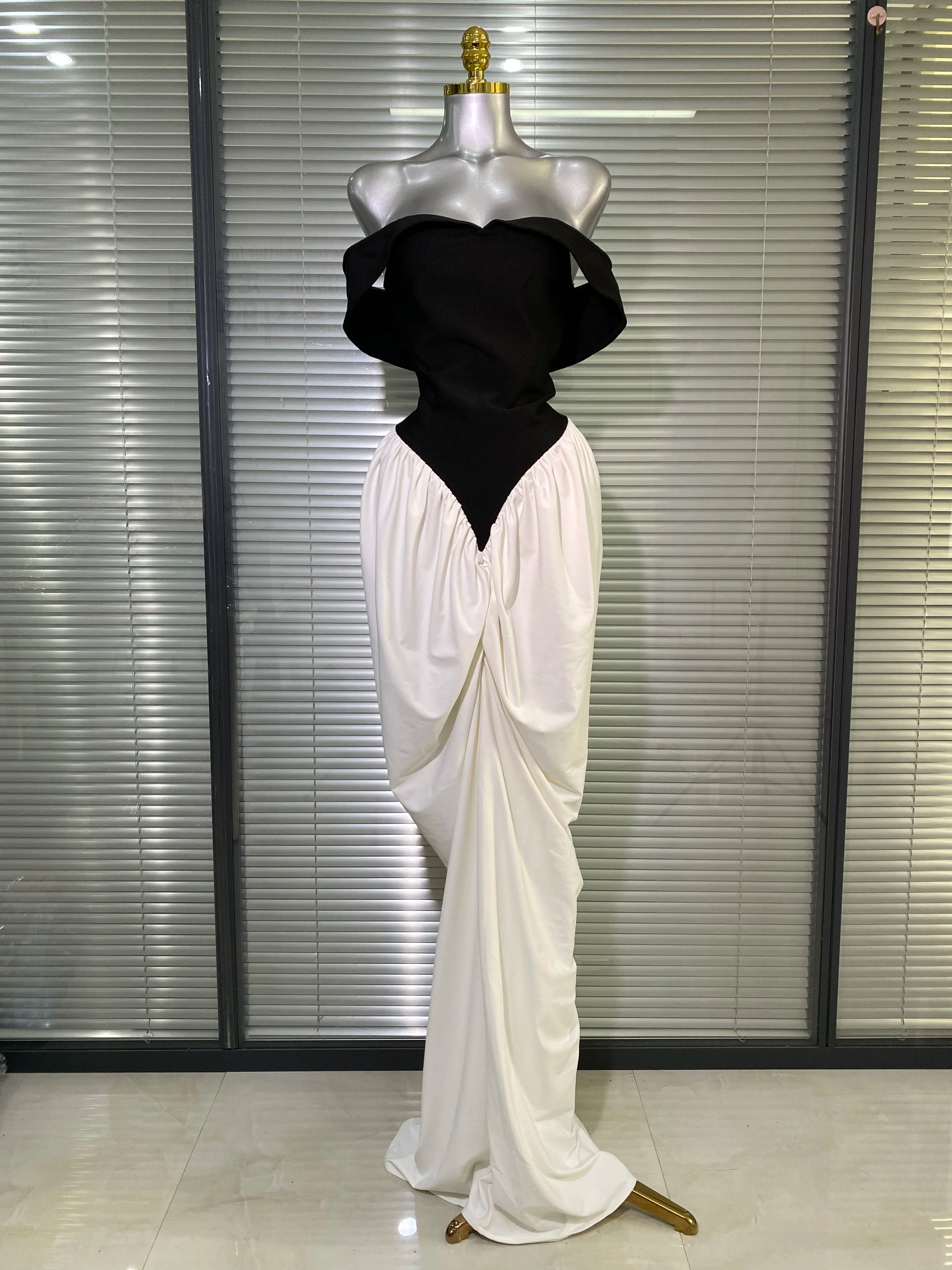 Brand New 2025 Women Sexy Off Shoulder Bandage Bodycon Maxi Dress Flower Evening Party Dress Vestido