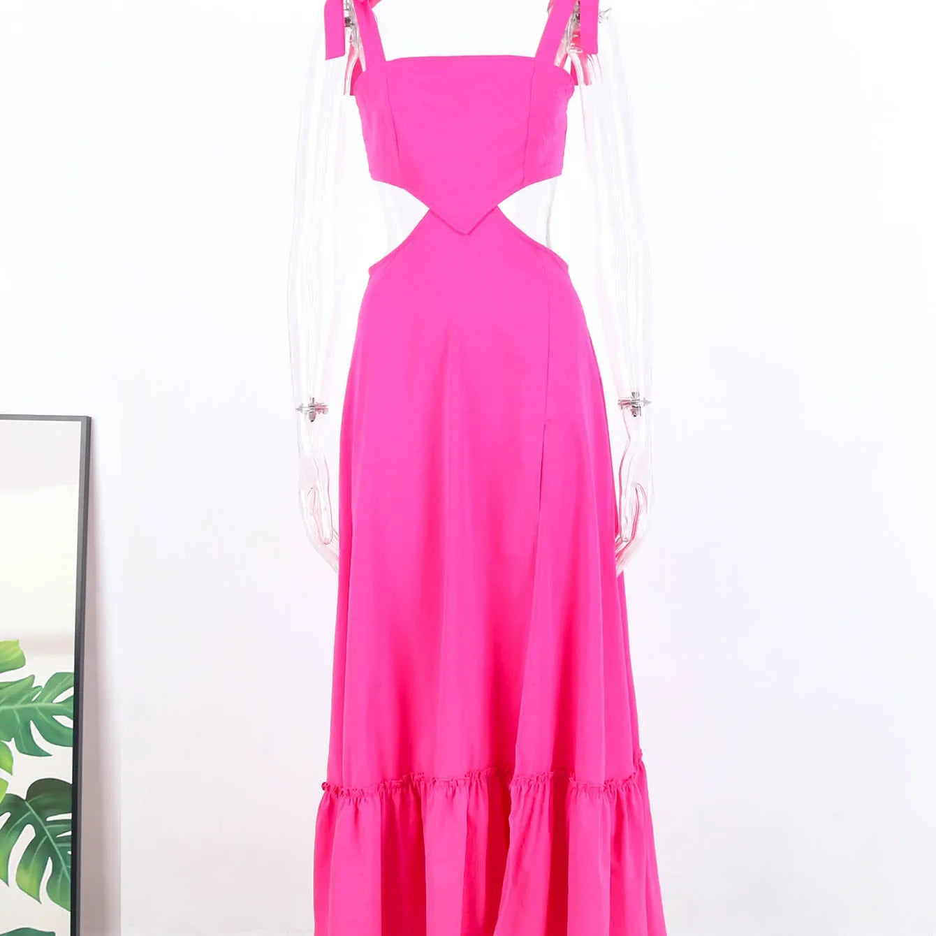 Womens Dresses Summer Sexy Tank Top Woman Clothing Beach Dress Robe Casual Elegant And Pretty Women's Dresses Rose Red