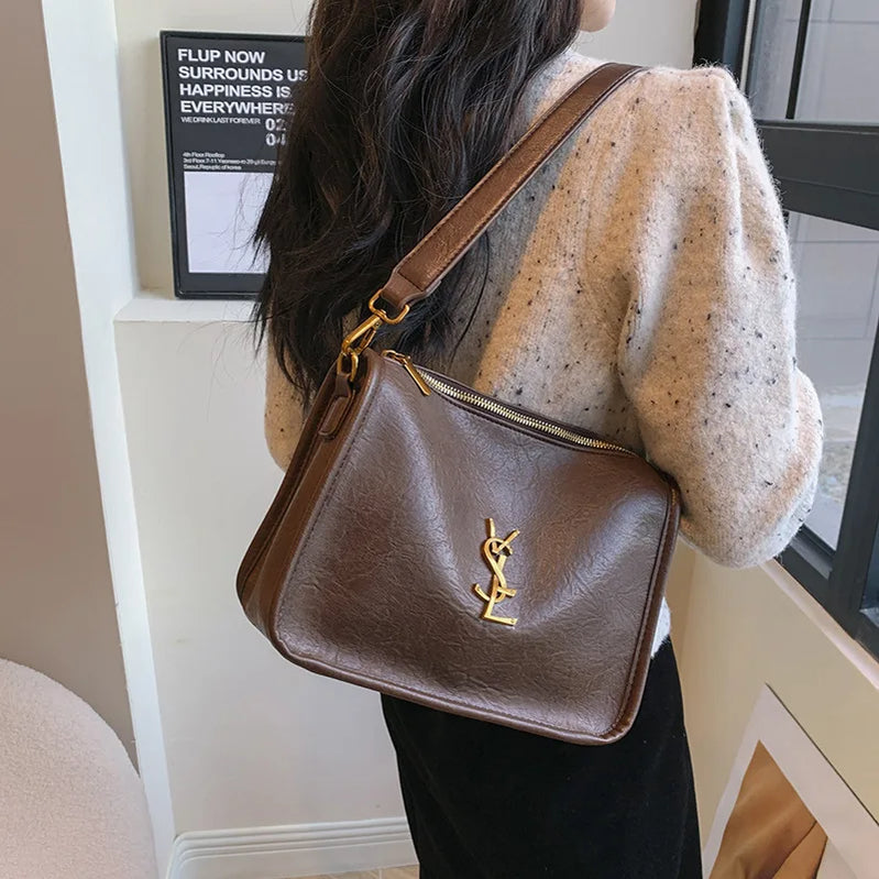 2025 Summer New Arrival Women's Vintage Shoulder Bag Trendy Crossbody Armpit Purse High-End Retro Style Must-Have Accessory