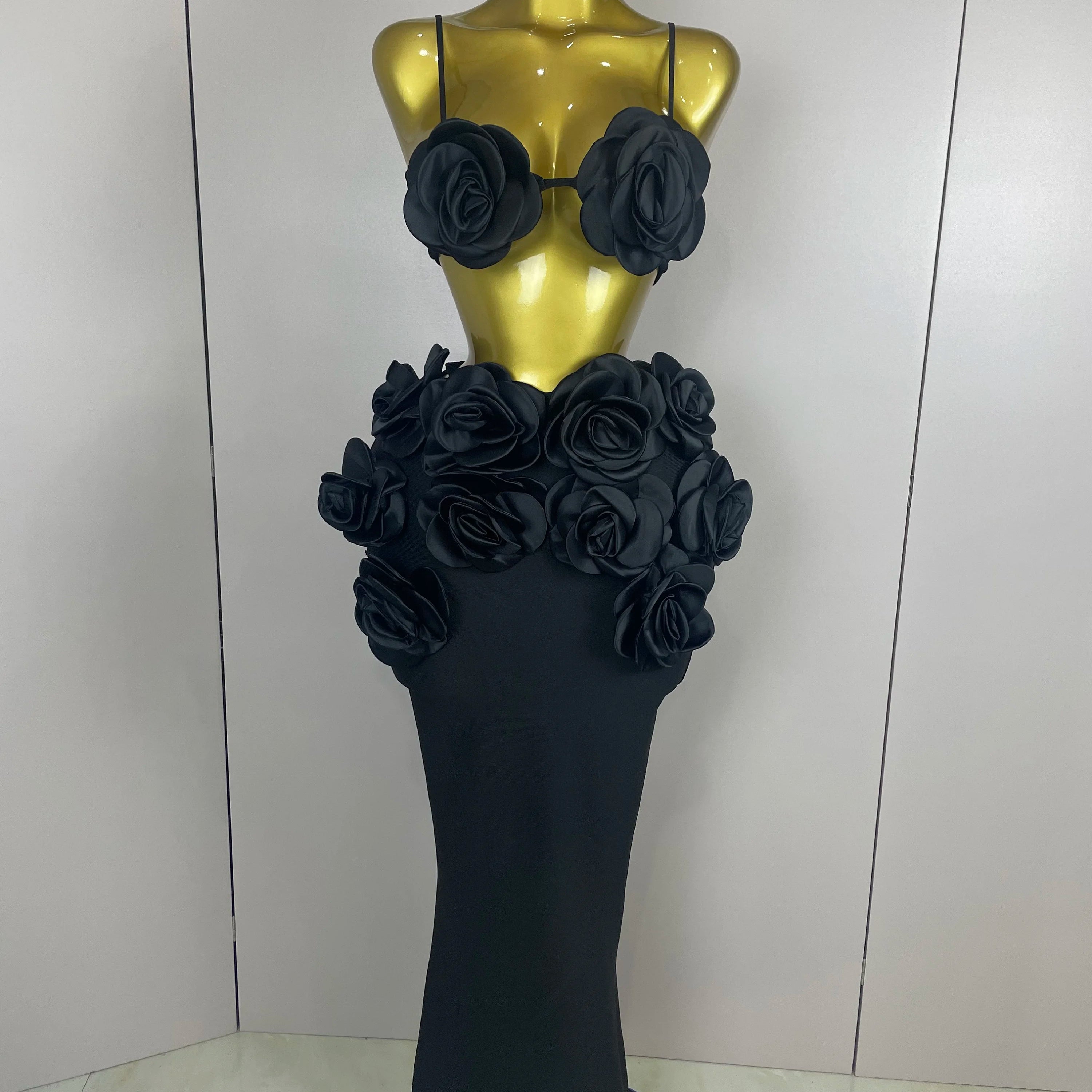 Sexy Camisole Floral Bandage Long Skirts 2-Piece Set 2025 Women Celebrity Elegant Party Cocktail Prom Gown Nightclub Outfit