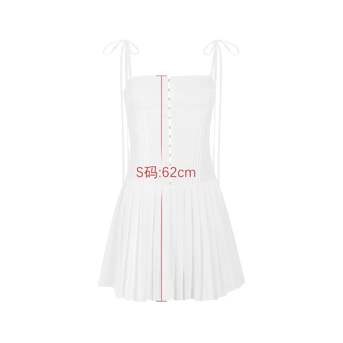 Summer White A Line Dress Elegant Spaghetti Strap Bodycon Party Dresses Casual Ruched Holiday Dress Women