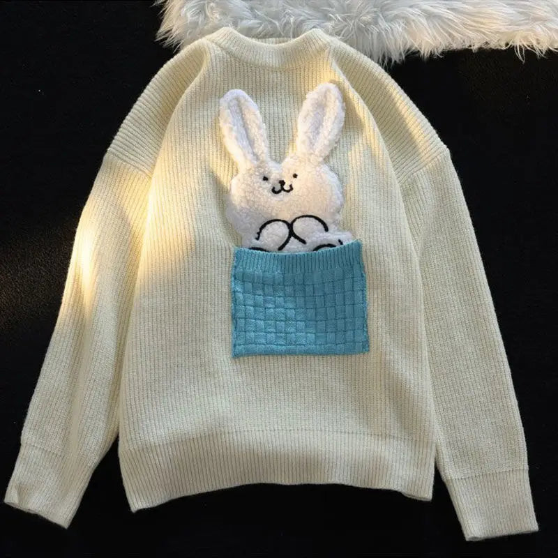 Autumn Winter Lucky Red Sweater Flare Pants 1 or Two Piece Set Korean 2023 New Lady Loose Knit Pullovers Black Trousers Outfits Only Sweater C