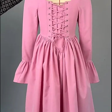 CM.YAYA 2025 Women O-neck Long Flare Sleeve Pleated Mini Midi Dress Backless Elegant Birthday Beach Night Party Vestidos Dresses