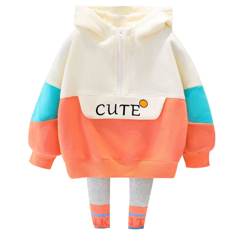 Girls Clothes Spring Autumn Baby Kids Clothing Sets Hooded Casual T Shirt Pants Toddler Infant Tracksuit Children Outfits