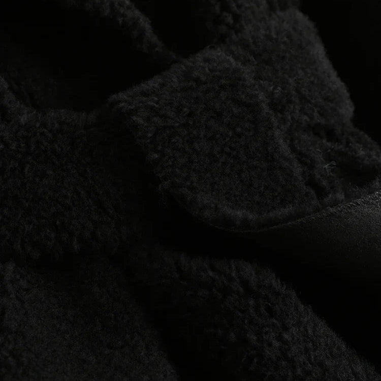 Pure Wool Shearling Coat for women,Long Female Slim Fur One Lamb Fur Coat,autumn/Winter 2024,New