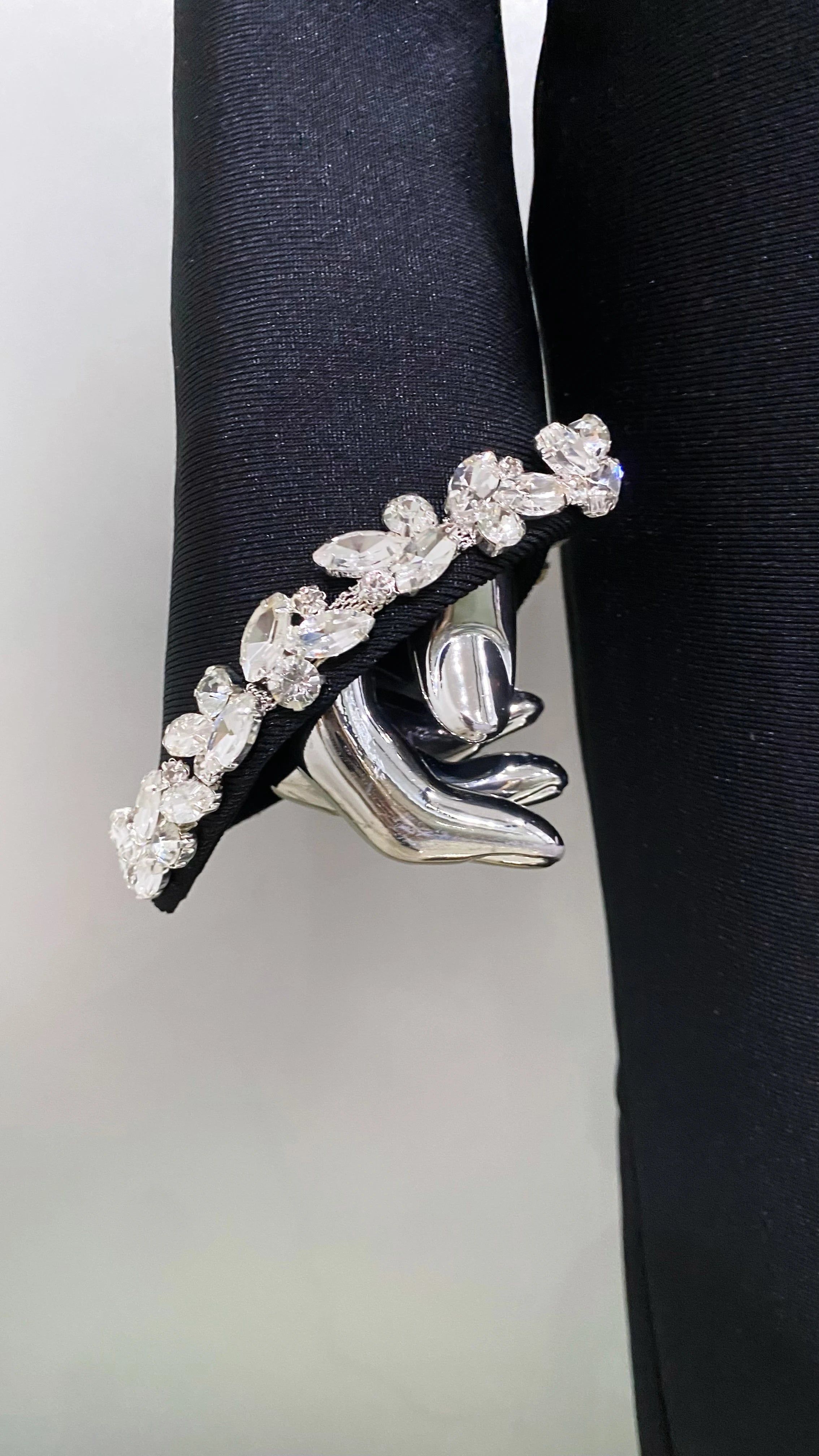 High Quality Shining Diamonds Half High Collar Black Long Bandage Dress Elegant Woman Evening Party Dress Cocktail Party Outfit