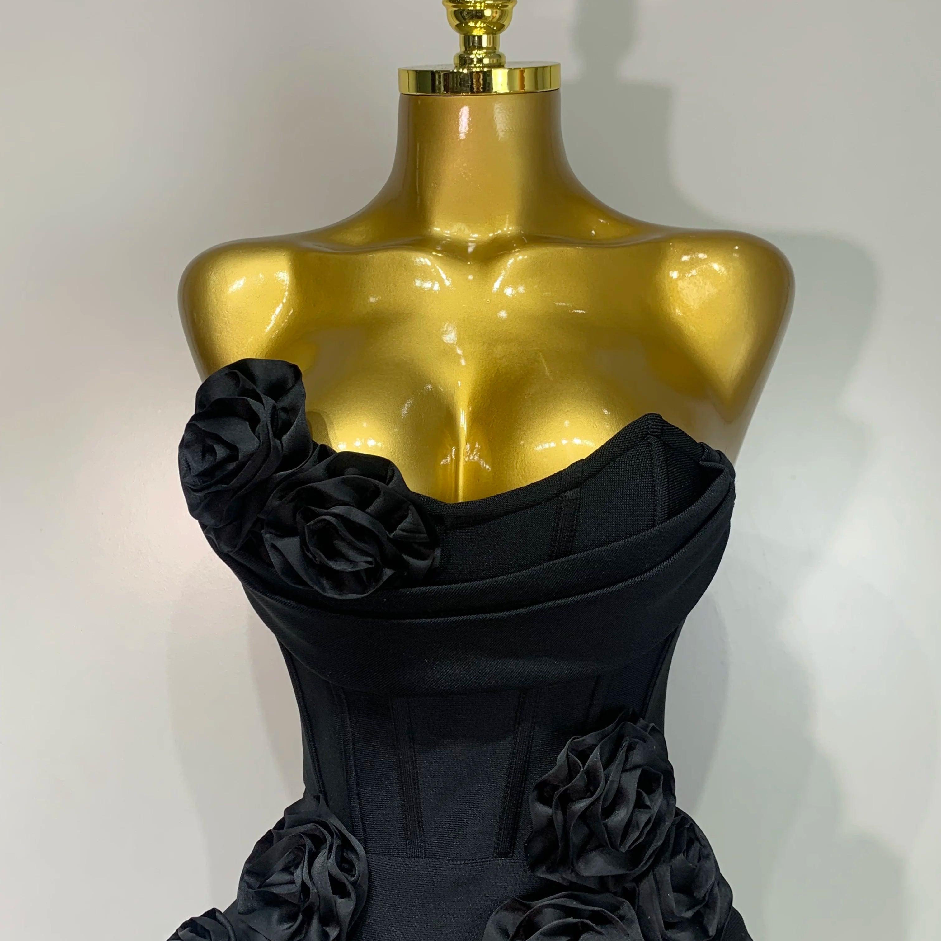 Women Sexy Strapless Florals Strapless Bodycon Bandage Dress Celebrity Elegant Festival Celebrate Evening Party Birthday Dresses