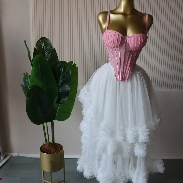 CM.YAYA Women's Dress Set Sleeveless Strap Tops and Pleated Tiered Skirts Suit Elegant Vacation Birthday Two 2 Piece Set Outfits