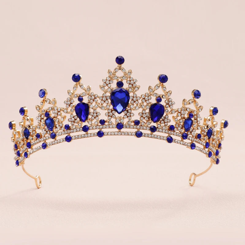 Bridal Headwear - A Golden Lady Fashion Wedding Princess Imitation Pearl Classic Tiaras Girl Luxurious Birthday Crown TS-0003-E