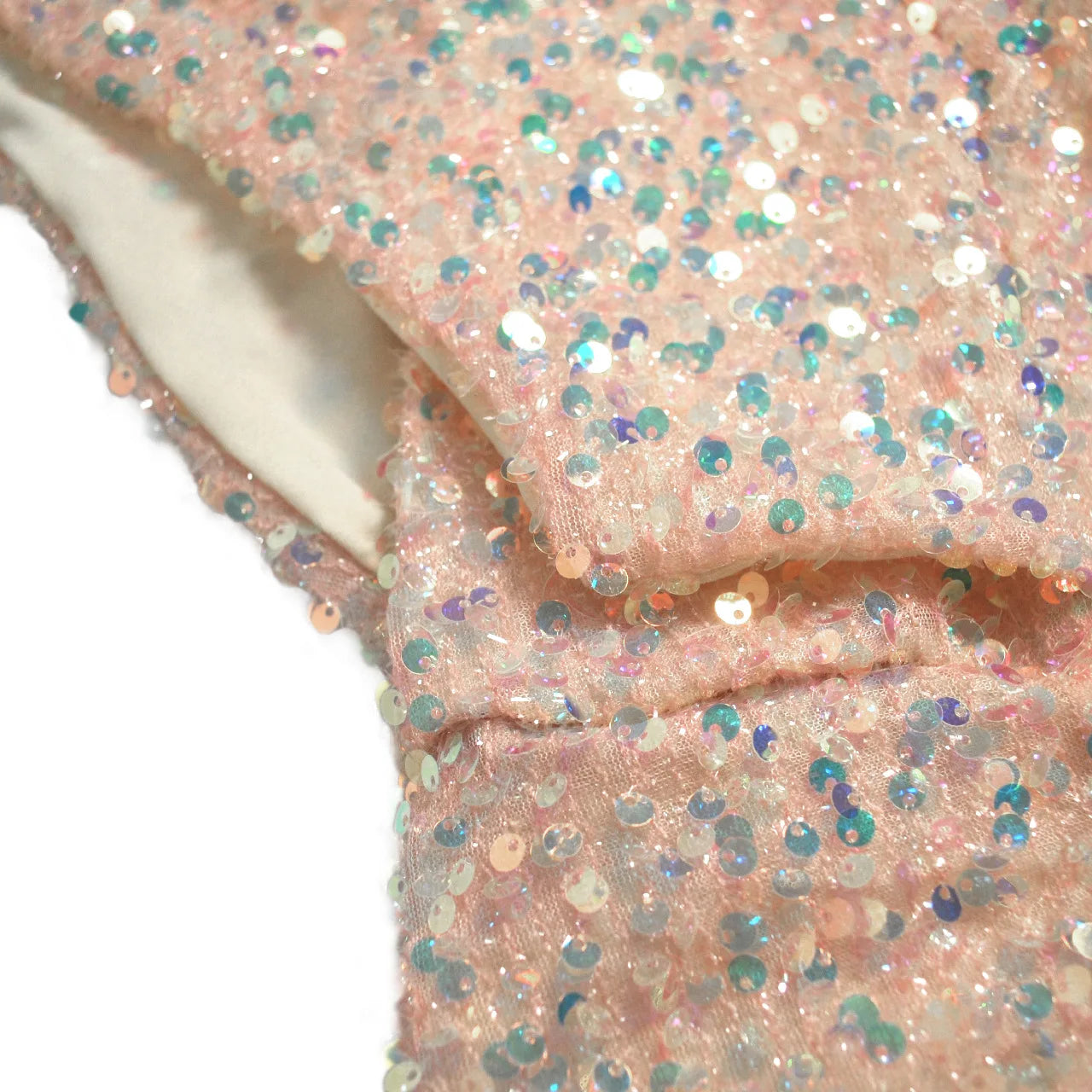 Women Sequin Mini White Dress Party See Through High Neck Sexy Long Sleeve Bodycon Tail Short Evening Elegant Dresses