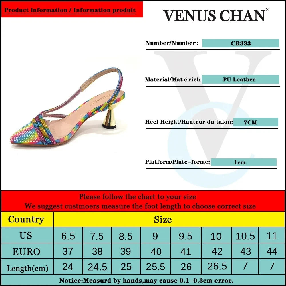 Italian Shoes Women Luxury Rhinestone Crystal Pumps Fashion Slippers Sandals Party High Heels Wedding Shoes Bride