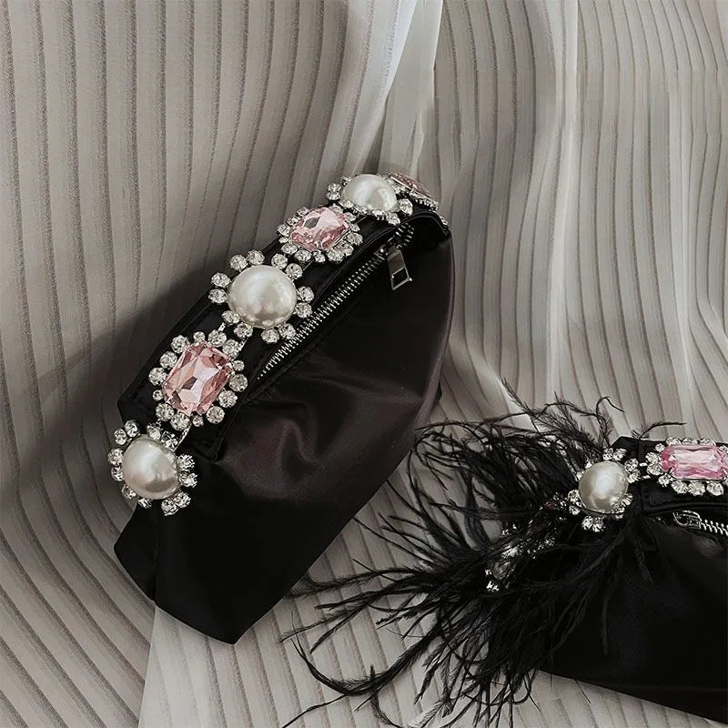 Handbag Luxury Shiny Crystal Purses Designer Rhinestones Clutch Purse Bag for women handle bag Women's bag purse eveing