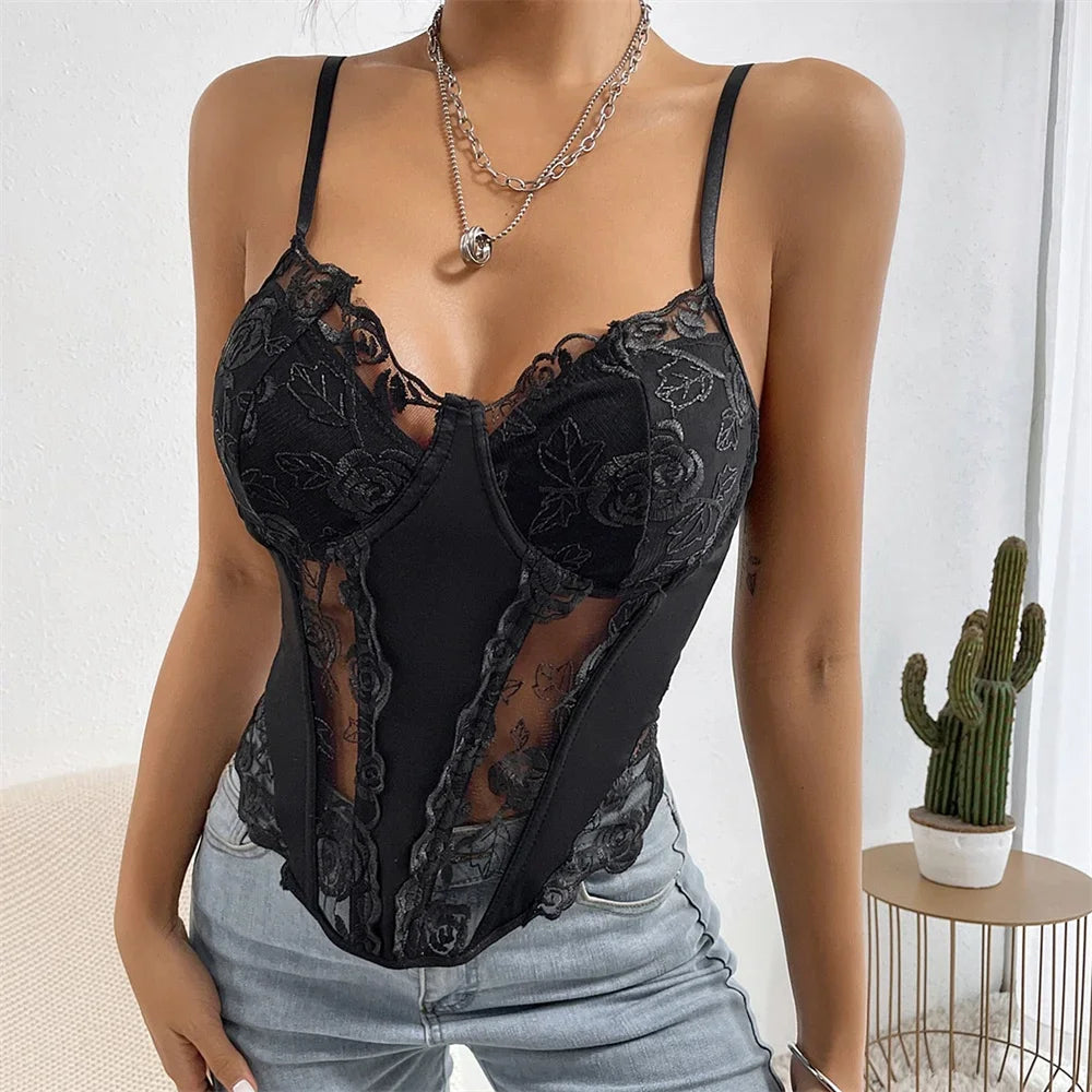 Sexy Shirt Women Clothing Corset Camis Blusas Shaper Harajuku Hot Tee Woman Tank Top Club Ropa Mujer Summer Ladies Crop Top 2-A0002 black