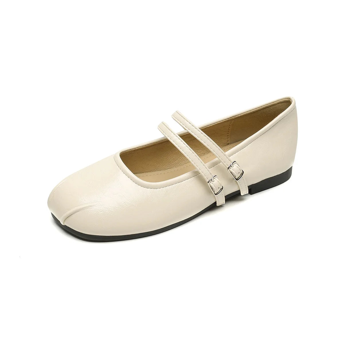 spring women's outerwear shoes Round toe design Mary Jane shoes Ladies' casual flat shoes Work boat shoes Large sizes 41-43