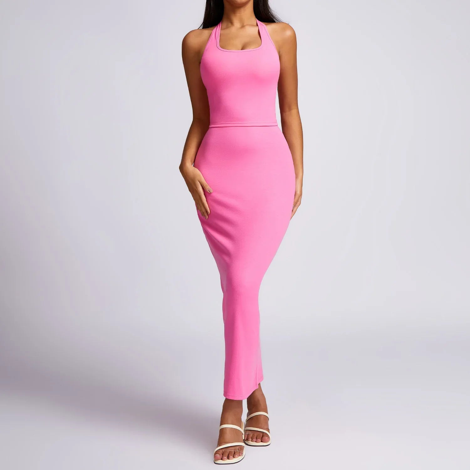 New Yoga Set Workout Clothes Fitness High Quality Suits Sports Bra High Waist Leggings 2 Piece Women High Stretch Gym Outfit rose pink-1