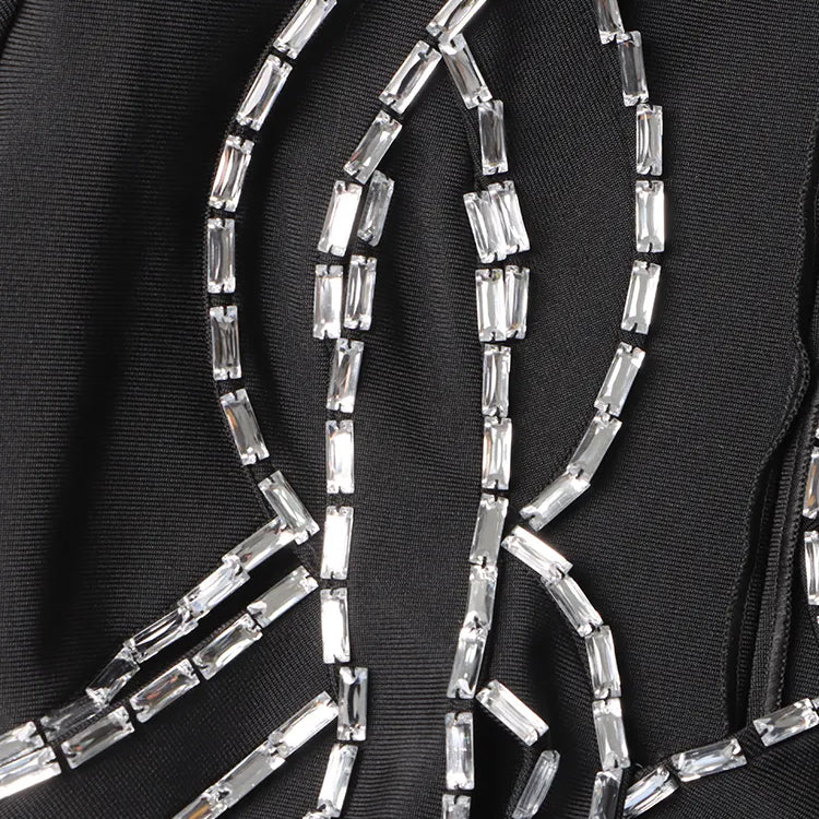 TWOTWINSTYLE Hollow Out Two Piece Sets For Women V Neck Long Sleeve Tops High Waist A Line Skirt Summer Set Female Fashion New