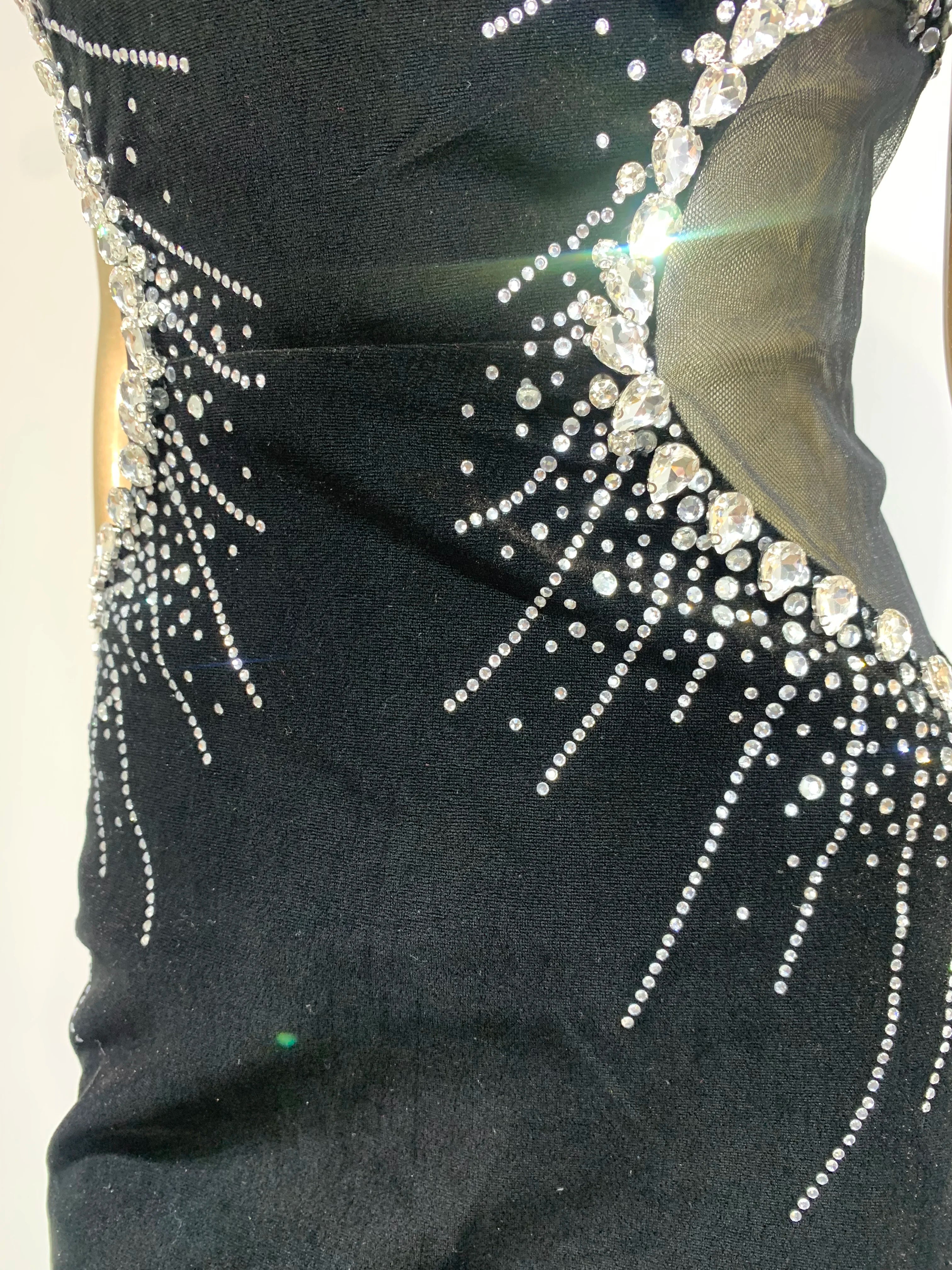 Women Luxury Sexy Strapless Diamonds Crystal Black Maxi Long Gowns Dress 2024 Elegant Evening Party Club Dress Vestido
