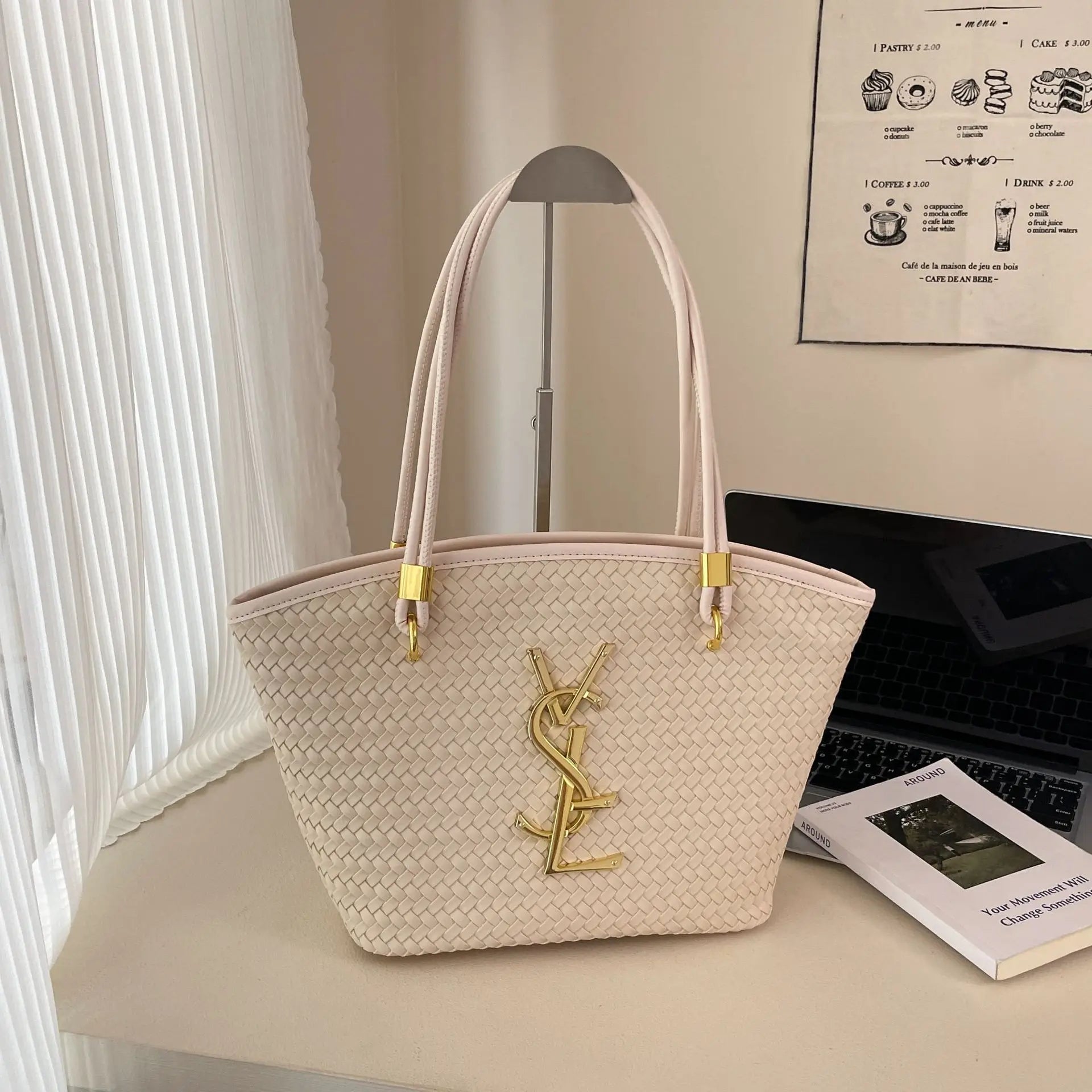 Elegant Work Tote for Women, 2025 Large Capacity Shoulder Bag, Premium Leather Office Purse, Sophisticated & Spacious