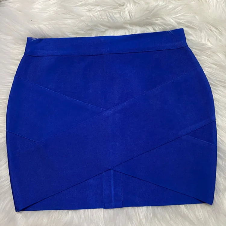 Ladies Rayon Black Thick Rayon Pencil Bandage Skirt Cute Mini Skirt
