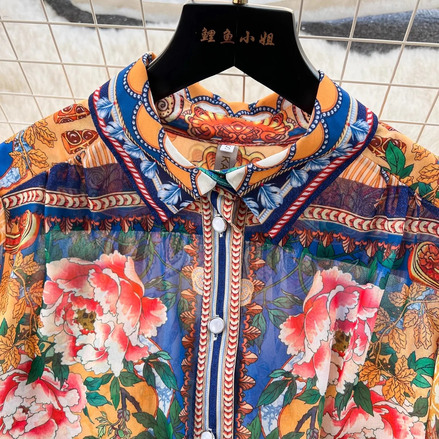 Summer Gorgeous Holiday Beach Mini Dress Women's Stand Long Lantern Sleeve Vintage Print Belt Lace Up Chiffon Loose Vestido 6259