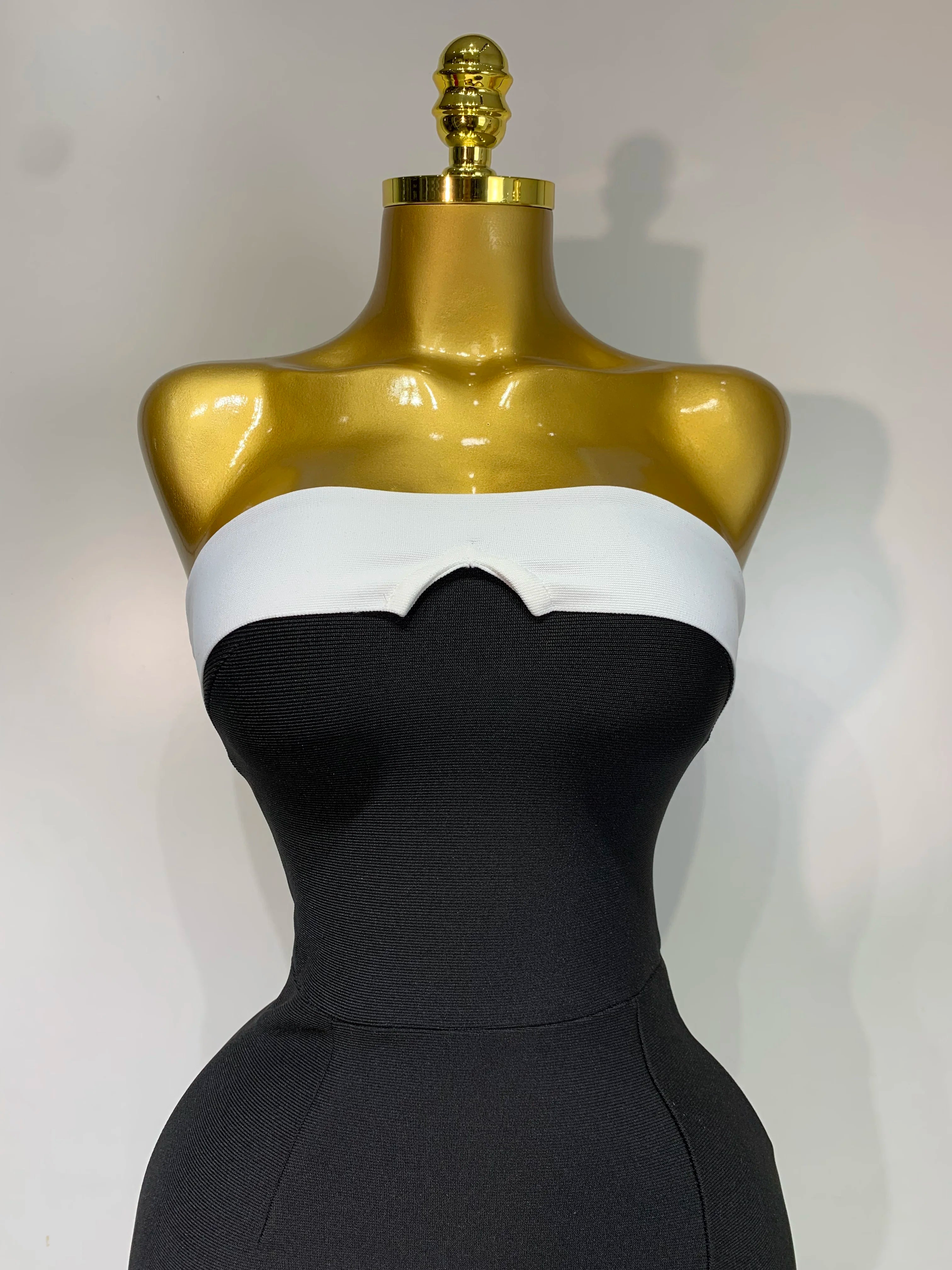 Women Sexy Strapless Backless Flower Maxi Long Bandage Dress 2025 Knitted Celebrity Elegant Evening Club Party Birthday Dresses