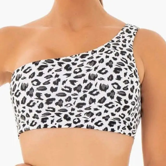 1PCS Nylon Yoga Sets Women Fitness One Shoulder Sport Bra Scrunch Booty Yoga Pants Fitness Leggings Women Workout Set white bra