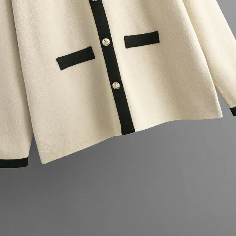 GIGOGOU Euro Designer Women Sweater Tracksuits Button Decorate Woman Sweaters + Wide Leg Pants Suits 2 / Two Pieces Sets Trouser