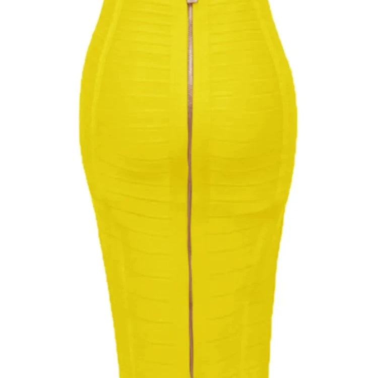 STOCK All Match Style 15 Colors Golden Zipper Package Hips Knee Length Bandage Skirt Fashion Office Lady Wear Woman Basics item