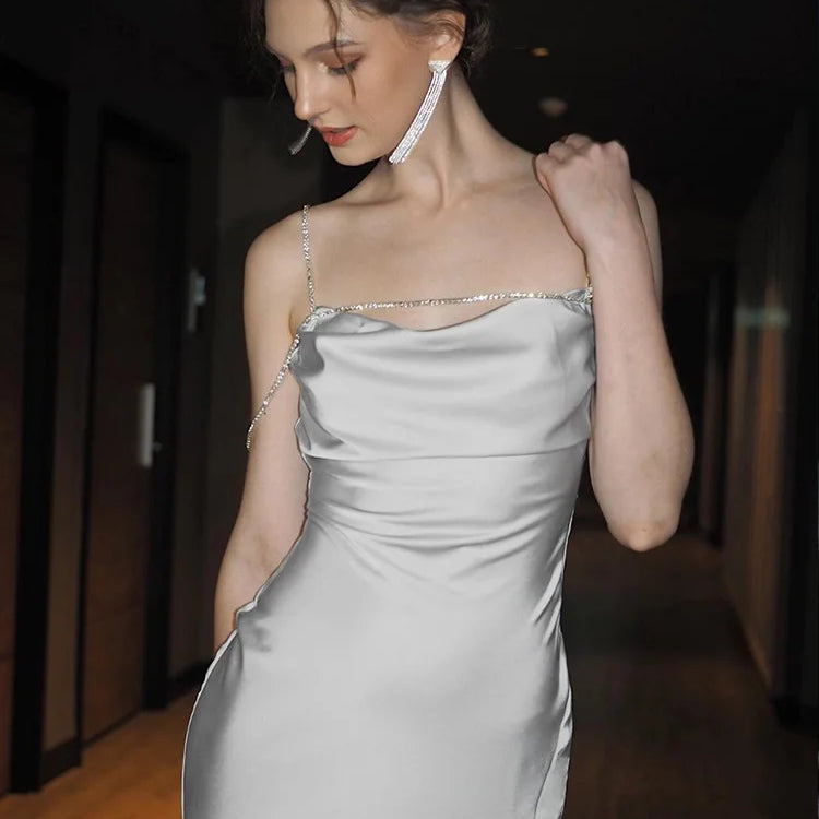 Dulzura Sexy Y2K Clothes Satin Sleeveless Lace Up Backless Side Lit Bodycon Maxi Dresses For Women Club Birthday Party Outfits