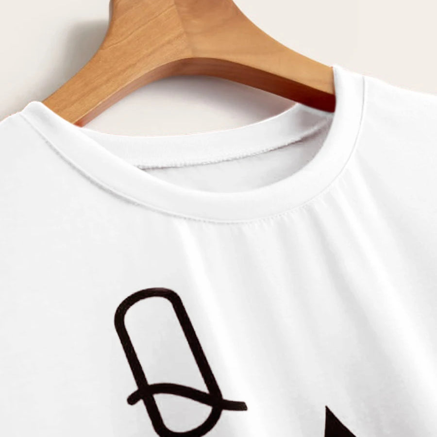 Plus Size dress Leisure O Neck Print White Mini Dress large size women clothing summer casual short sleeve T-shirt dress vest