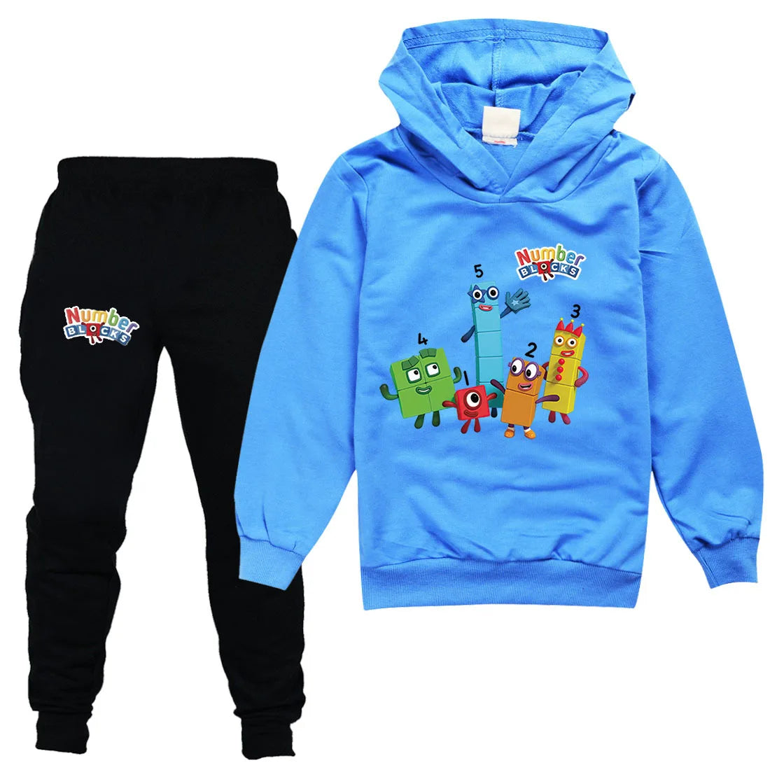 Number Blocks Clothes Kids Pullover Hoodies Navy Pants 2pcs Sets Boys Cartoon Sportsuit Toddler Girls Outfits Children's Clothing