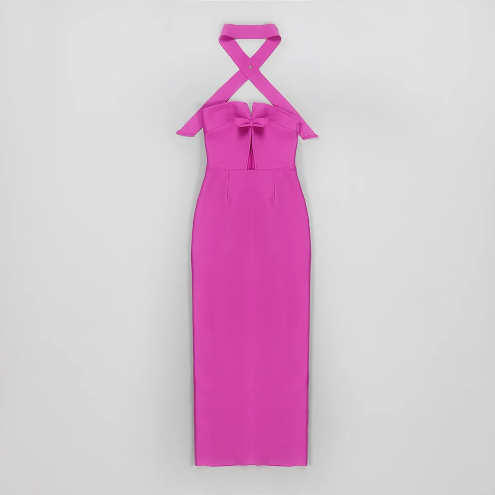 Vestido longo justo sem alças, sexy, preto, feminino, bandagem de rayon, moda para festa noturna, atacado