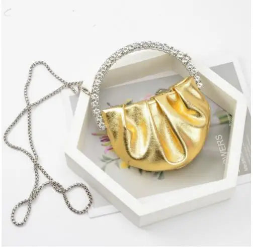 Designer Rhinestones Clutch Purse Bag for Women Handle Bag Leather Shoulder Bag Purse Shiny Crystal Purses and Handbag 7