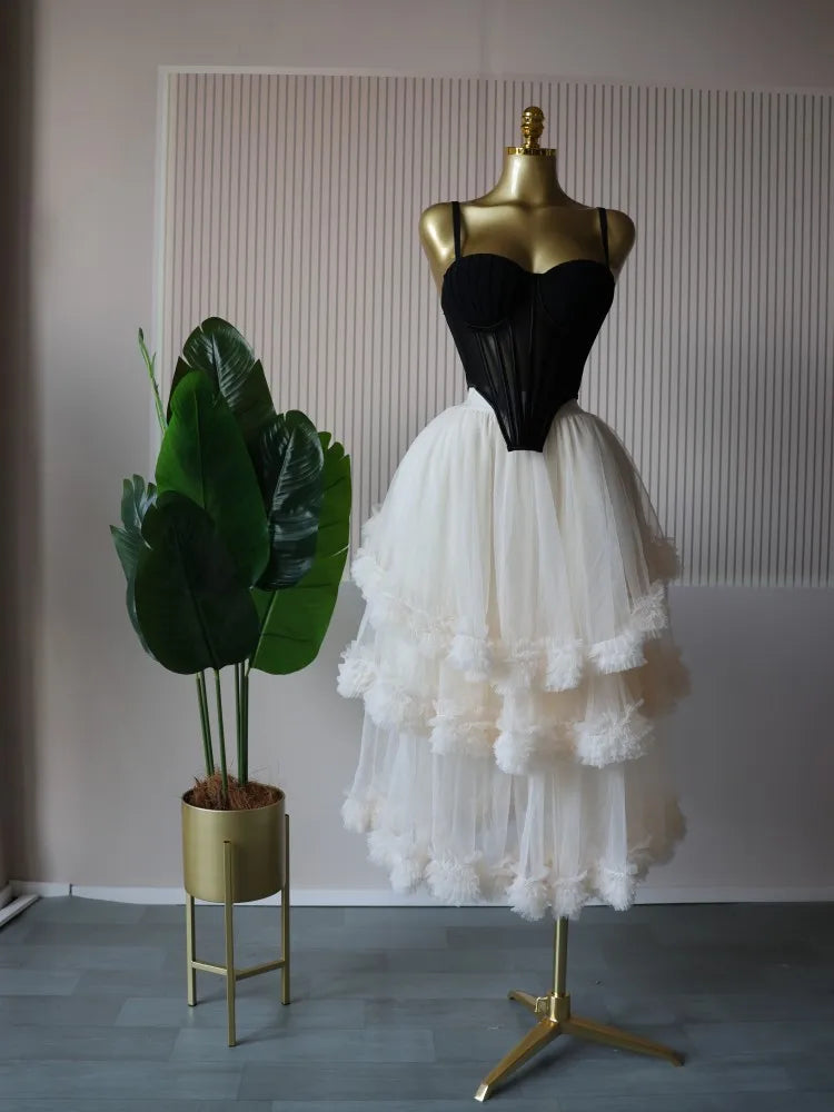 CM.YAYA Women's Dress Set Sleeveless Strap Tops and Pleated Tiered Skirts Suit Elegant Vacation Birthday Two 2 Piece Set Outfits