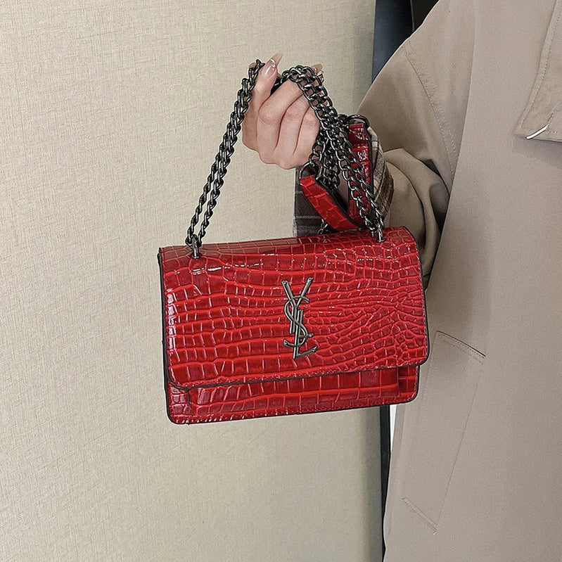 Fashion Women's Elegant Leather Shoulder Bag Luxury Handbag Classic Crossbody Tote For Stylish Ladies Look