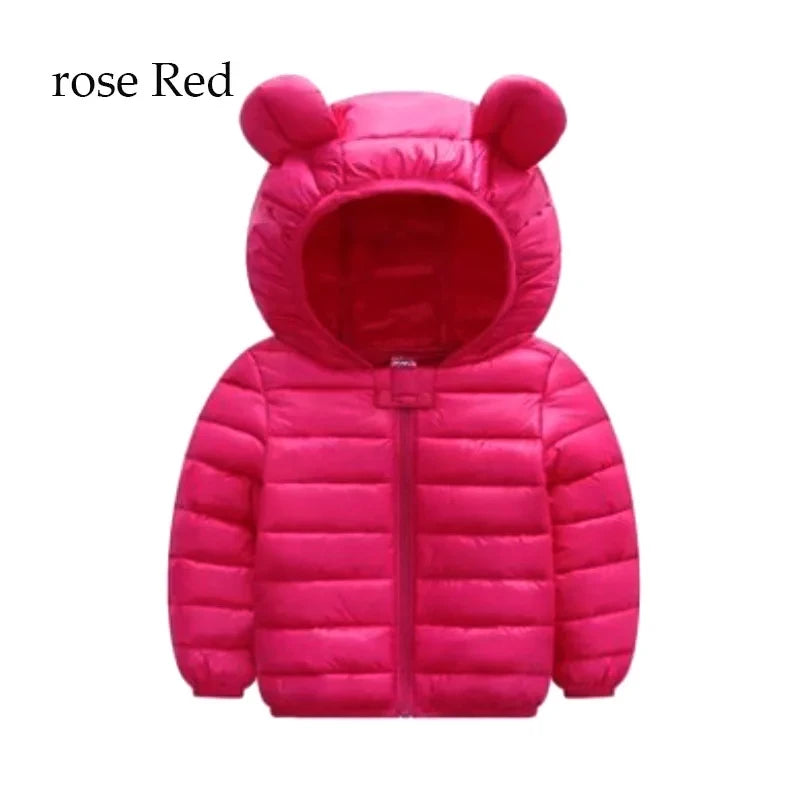 Baby boy winter cotton jacket letter printing plus velvet warm hooded padded coat thickened 2-5years old Beibei quality clothing Photo Color 13